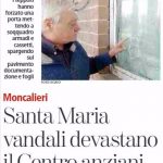 Nuovi Atti Vandalici contro il Centro Anziani di Borgata Santa Maria
